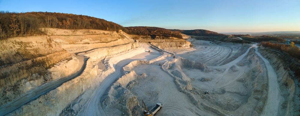 aerial,view,of,open,pit,mine,of,sandstone,materials,for